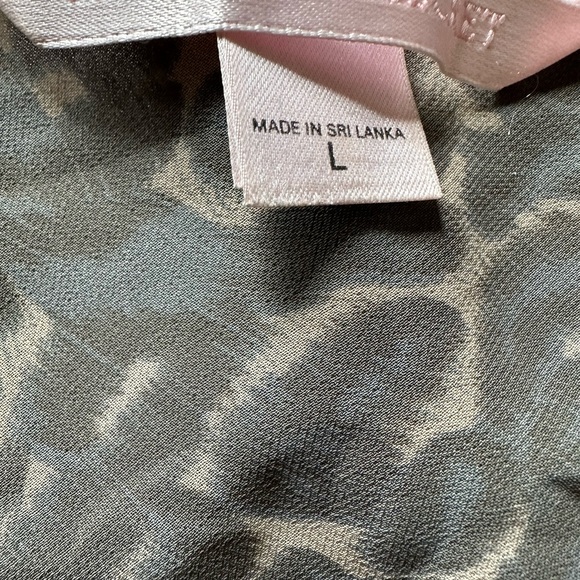 Victoria’s Secret Vintage Slip Lace Green Babydoll Animal Print. Large - Picture 6 of 7